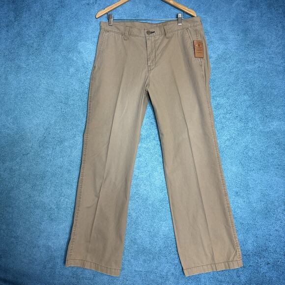 Lucky Brand Men’s Jeans Size 34 Tan Khaki Straight Leg Pants Fits 34x31 - Picture 1 of 16